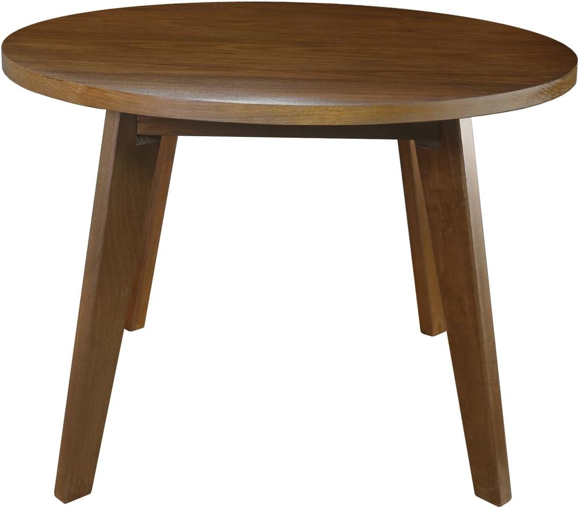 Genuine 24" Round Coffee Table with Solid American Gum - Walnut