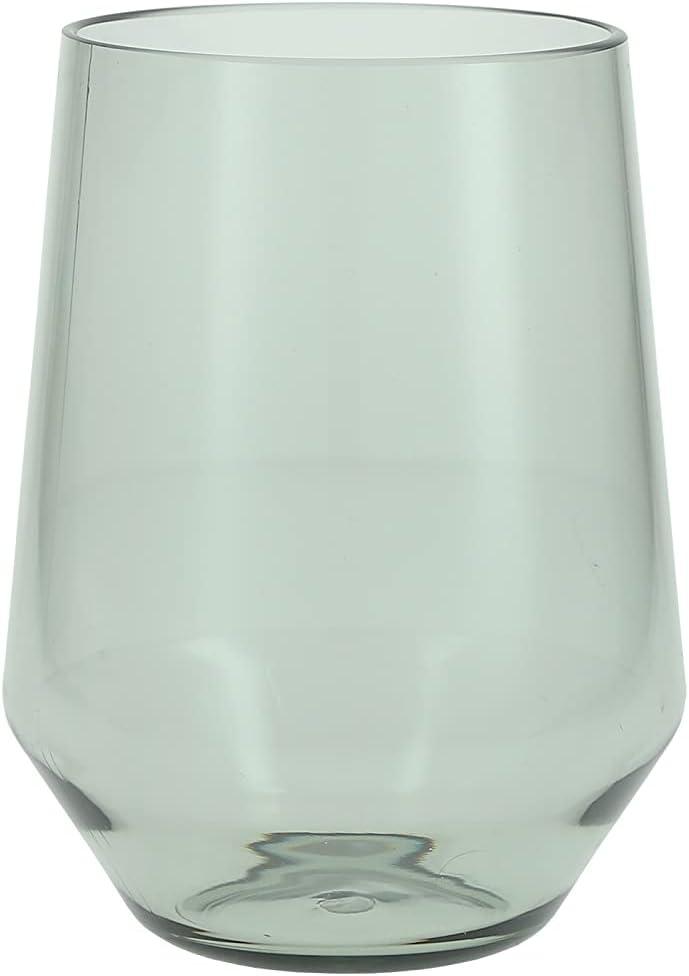 Fortessa Sole Outdoor Shatter Resistant BPA Free Premium Copolyester Plastic Drinkware 6 Pack, Terra Cotta Orange, Stemless Wine Glass (Set of 6)