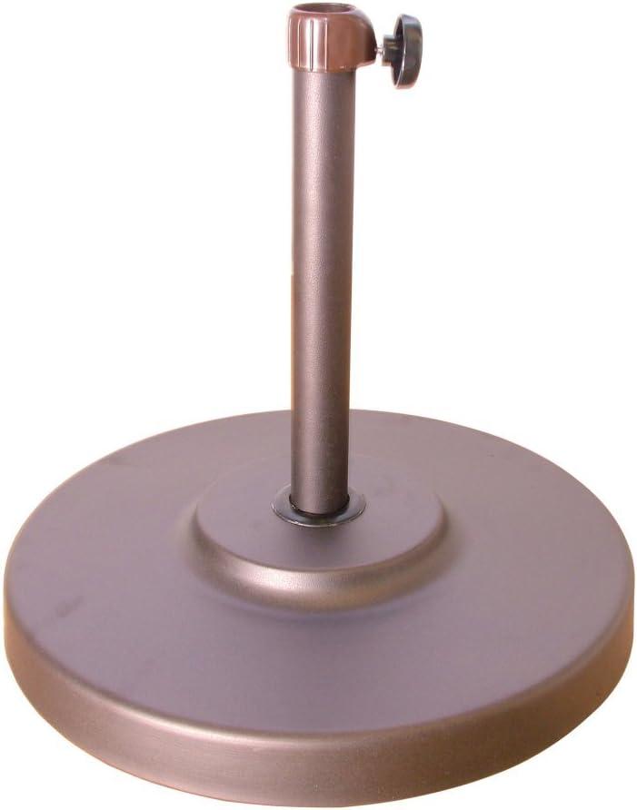 California Umbrella 50LBS Umbrella Base with Steel Cover with Concrete Bronze