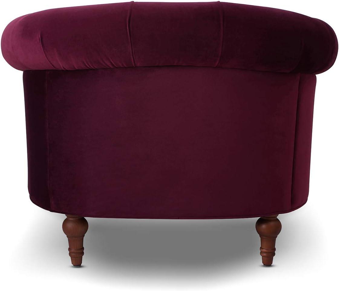 Jennifer Taylor Home La Rosa 42" Victorian Tufted Upholstered Living Room Accent Chair, Burgundy