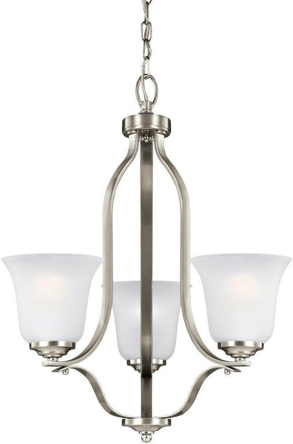 LeCeleBee Generation - Transitional Three Light Chandelier from Seagull-Emmons Collection in Pewter, Silver Finish, Brushed Nickel, Height: 22. 50 inches W...