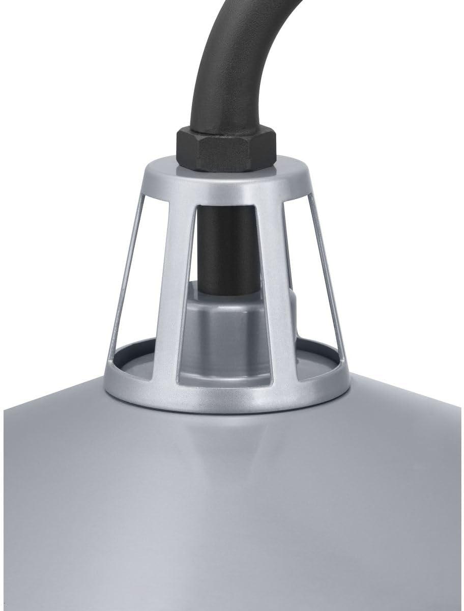 Progress Lighting Cedar Springs 1-Light Outdoor Wall Lantern in Metallic Gray, White Shade