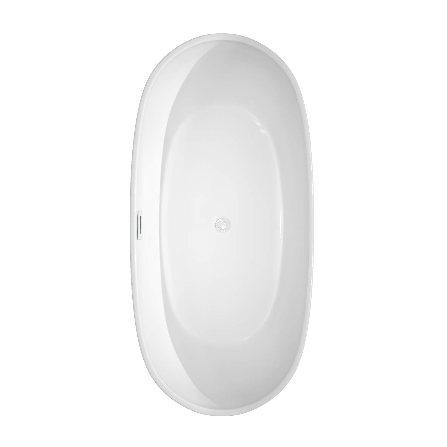 Rebecca 65'' x 32'' Freestanding Soaking Acrylic Bathtub