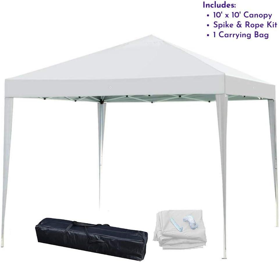 Impact Canopy 10' x 10' Canopy Tent Gazebo with Dressed Legs, White