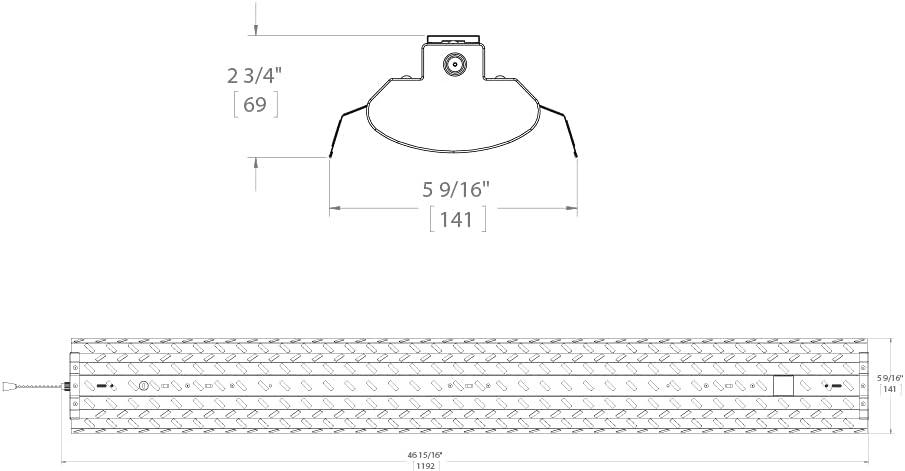 Metalux 46.5 in. 1-Light ct 40 W LED Shop Light