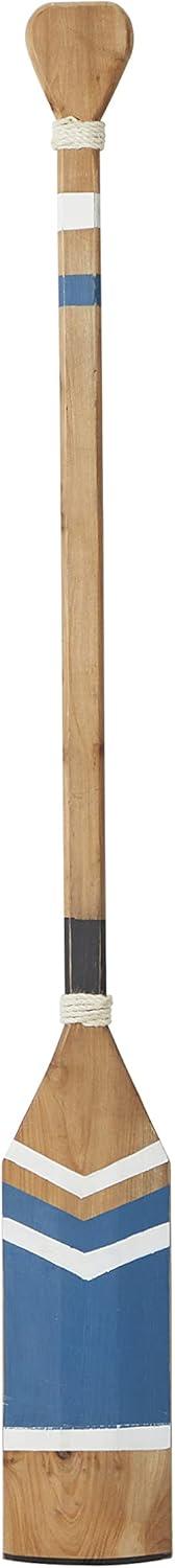 DecMode Multi Colored Wood Novelty Canoe Oar Paddle Wall Decor with Arrow and Stripe Patterns (2 Count)