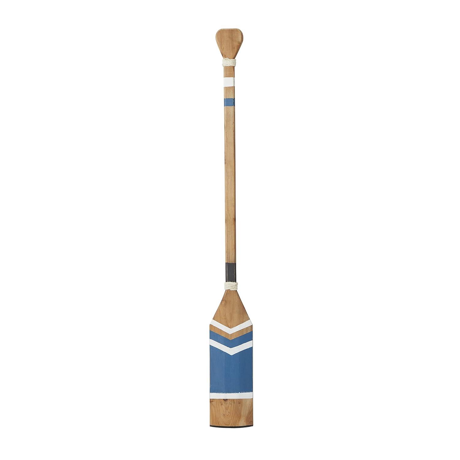 DecMode Multi Colored Wood Novelty Canoe Oar Paddle Wall Decor with Arrow and Stripe Patterns (2 Count)