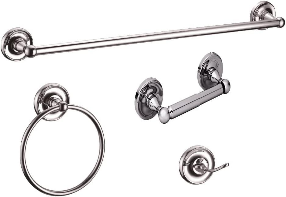 San Martin 4-Piece Polished Chrome Bathroom Hardware Kit