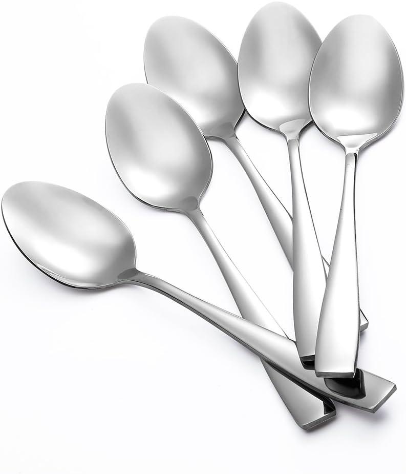 Eslite 12-Piece Heavy Duty Stainless Steel Dinner Spoons, 8 Inches