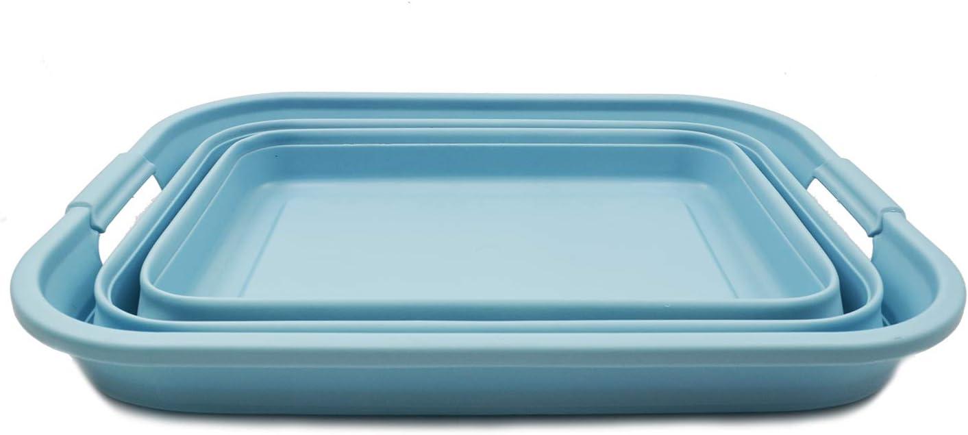 SAMMART 42L(11 gallon) Collapsible Plastic Laundry Basket, Sea Angel