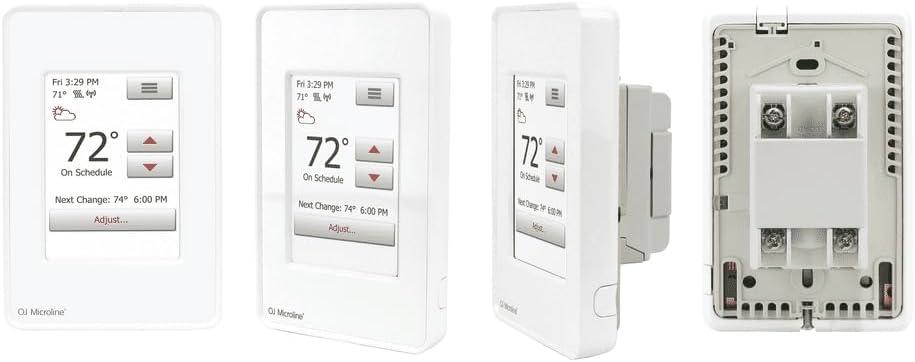 White Programmable WiFi Smart Thermostat with Touchscreen