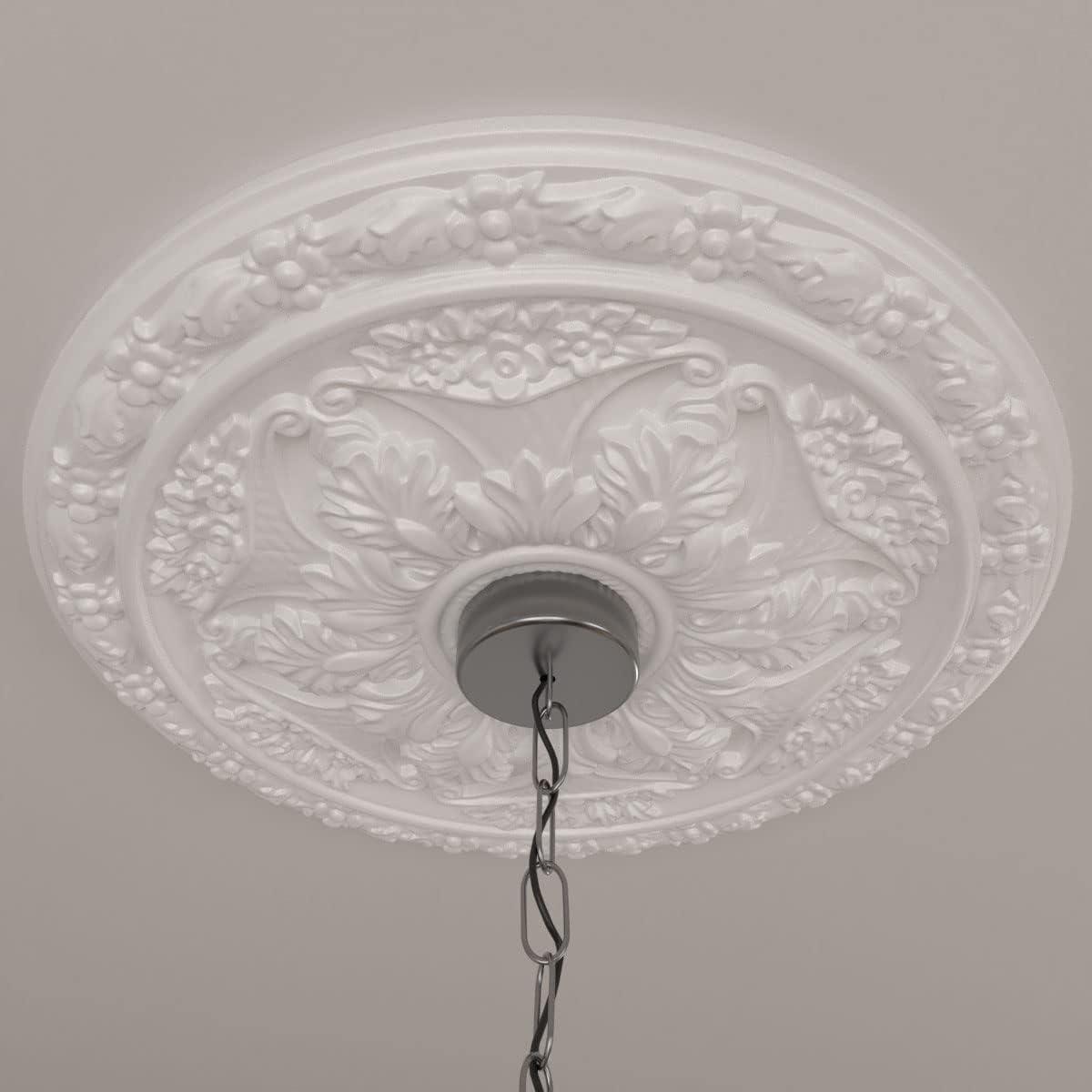 Ekena Millwork 20"OD x 1 5/8"P Baile Ceiling Medallion (Fits Canopies up to 3 1/4")