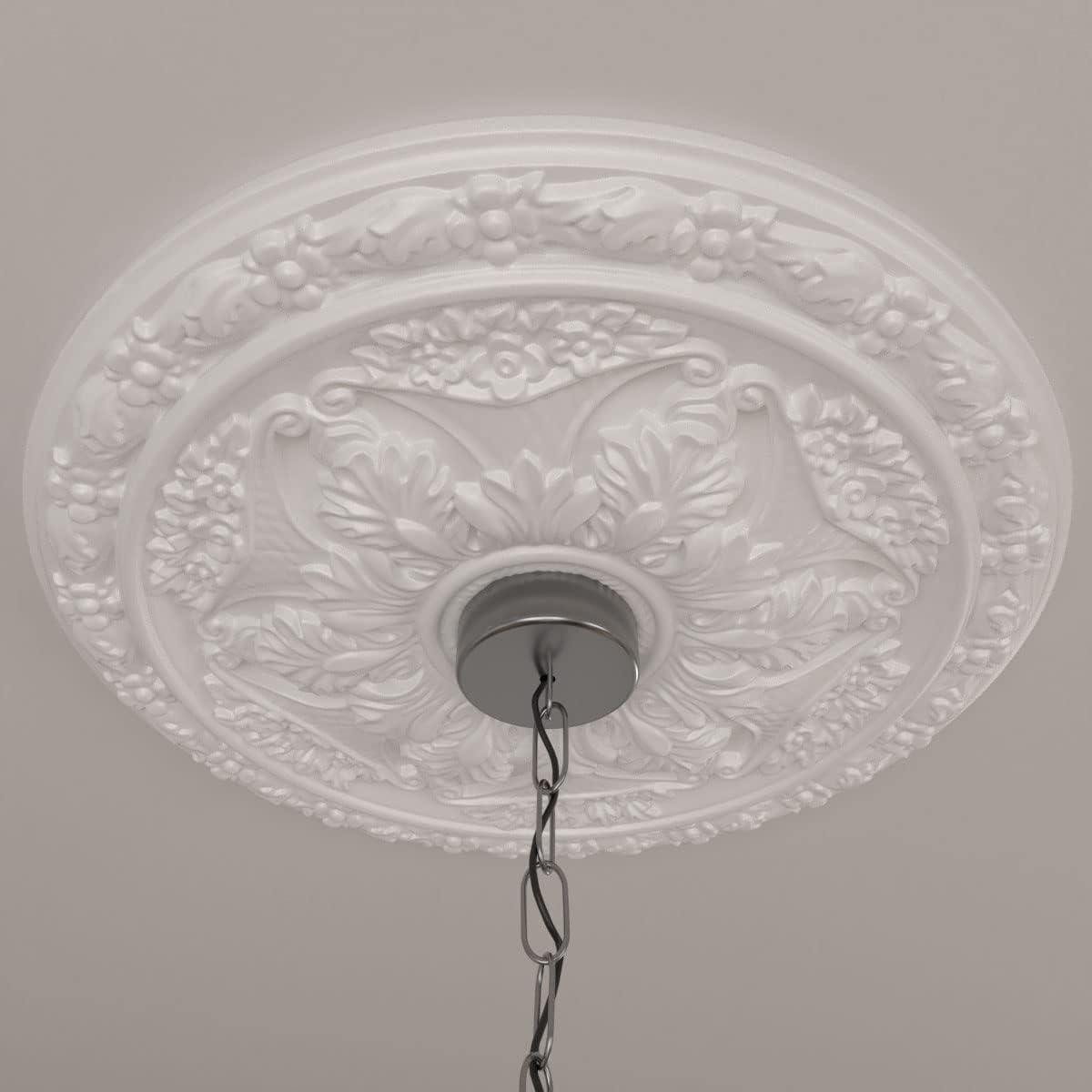 Ekena Millwork 20"OD x 1 5/8"P Baile Ceiling Medallion (Fits Canopies up to 3 1/4")