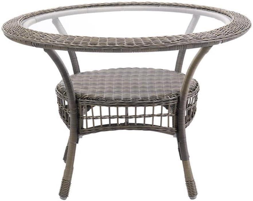 Carolina All-Weather Wicker Dining 5-Piece Dining Set with 42" Diameter Outdoor Dining Table and Four 37"H Chairs