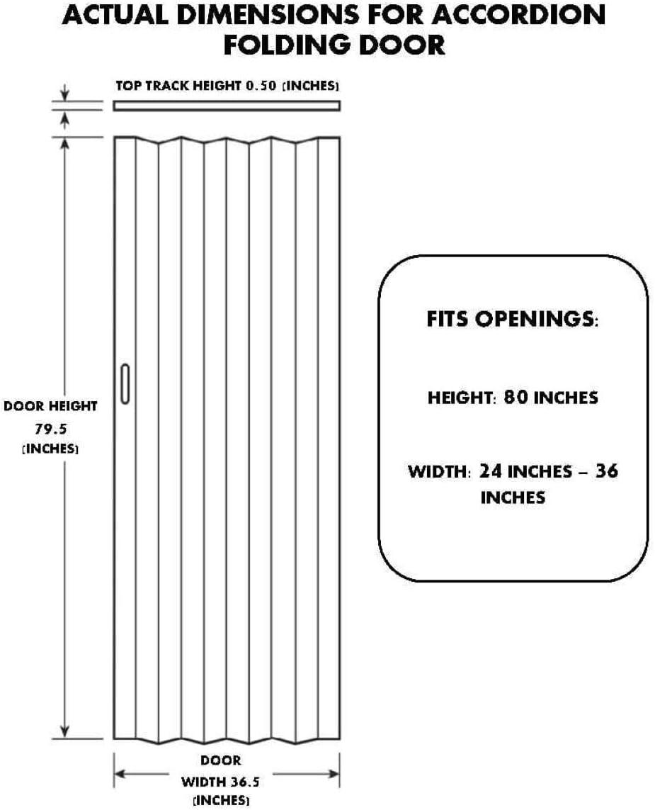 LTL Home Products Sienna PVC/Vinyl Accordion Door