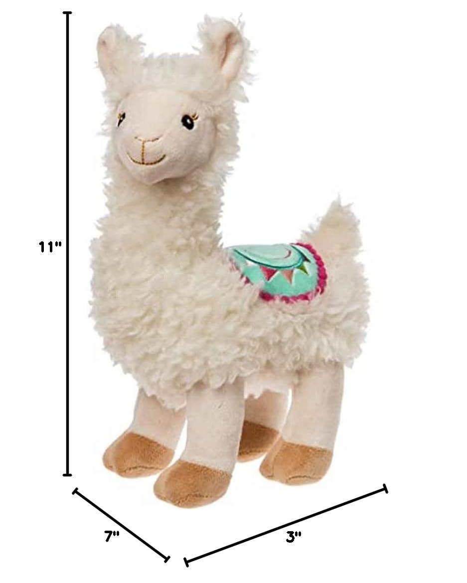 Off-White Sherpa-Like Plush Llama Toy, 10-Inches