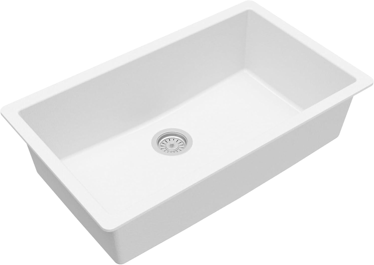 Karran Quartz 32-1/4'' X 19-1/4'' Large Single Bowl Undermount Kitchen Sink