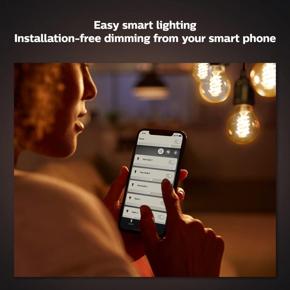 Philips Hue 571125 Dimmable Warm White Vintage Smart ST19 Edison Bulb