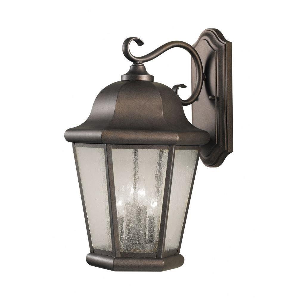Martinsville 20" Corinthian Bronze Outdoor Wall Lantern with Clear Seeded Glass
