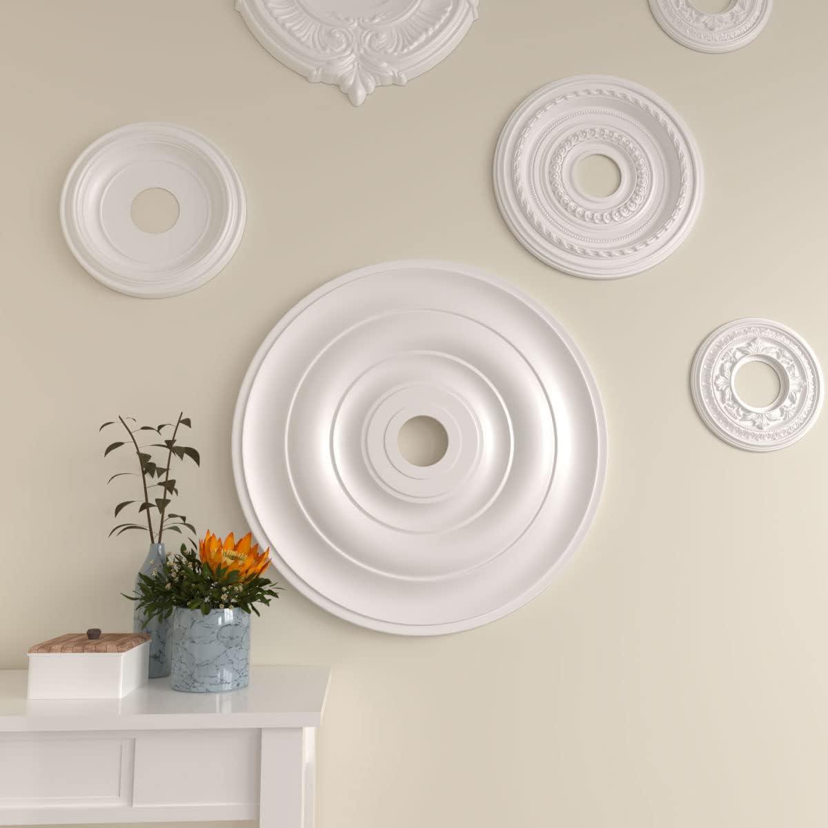 Ekena Millwork 26 1/2"OD x 3 5/8"ID x 1 1/2"P Jefferson Ceiling Medallion (Fits Canopies up to 5")