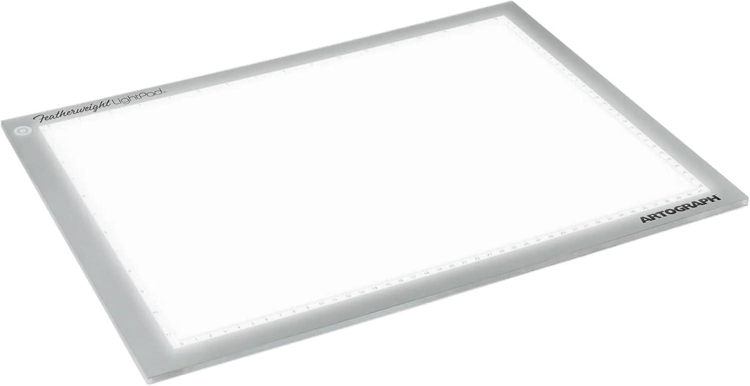 Artograph Featherweight Ultra Thin Lightpad, 12" x 17" Dimmable Slim LED Lightbox Drawing Board for Tracing, Crafting, and Drafting