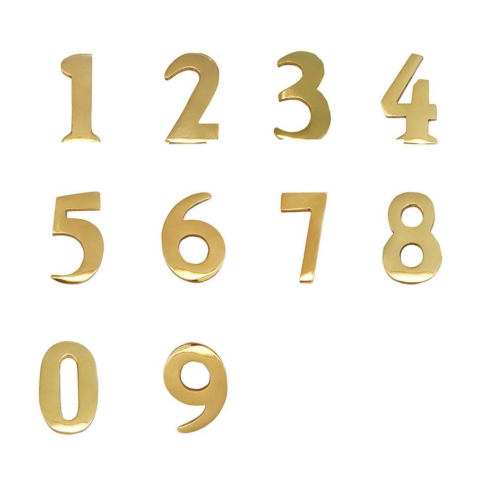 Williamsburg 2'' H Brass Self-Adhesive House Number