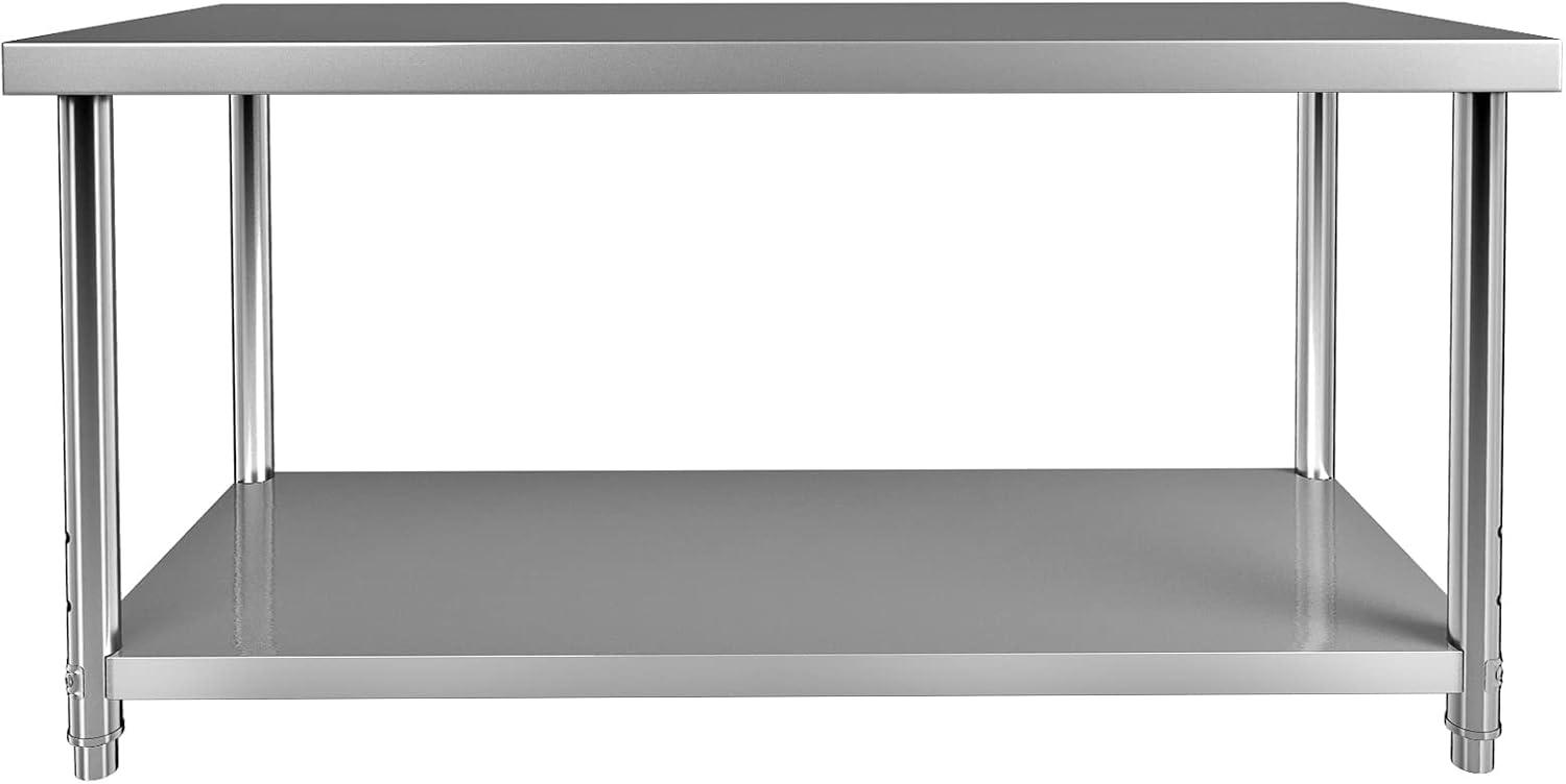 Prep & Savour Demnan Metal Top Workbench