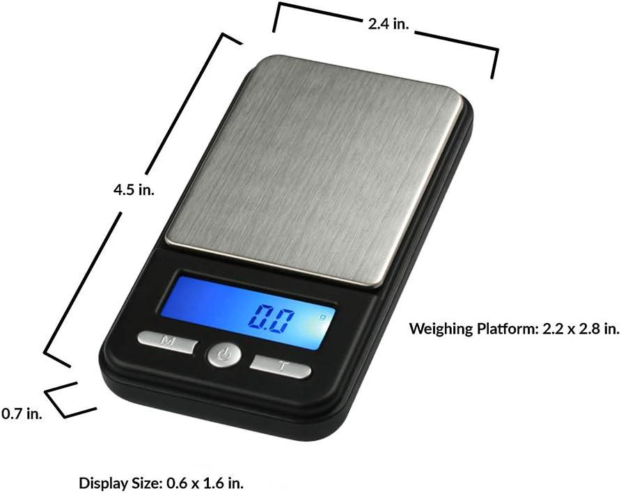 Compact Black Stainless Steel Digital Pocket Scale