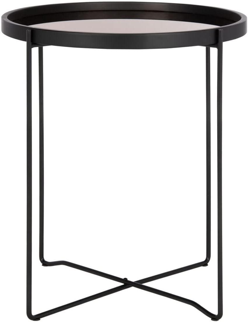 Ruby Small Tray Accent Table - Rose Gold/Black - Safavieh.