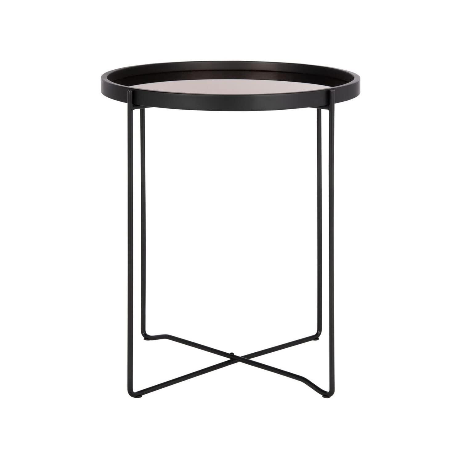 Ruby Small Tray Accent Table - Rose Gold/Black - Safavieh.