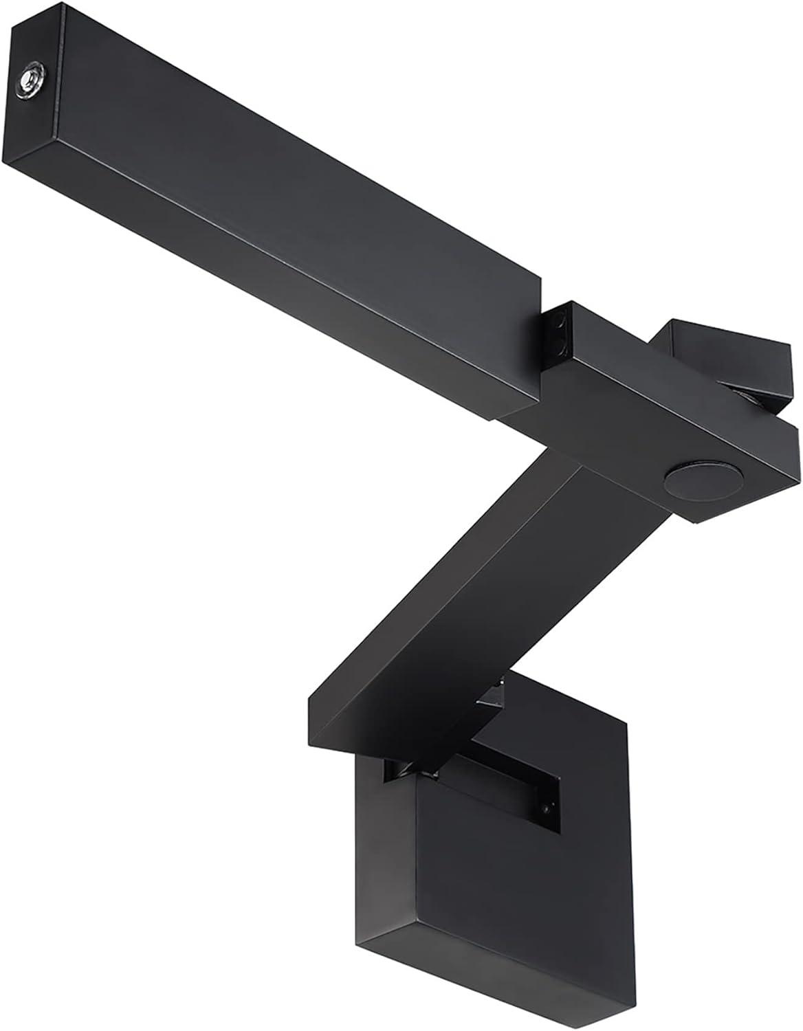 Black Aluminum LED Swing Arm Wall Light with Dimmer