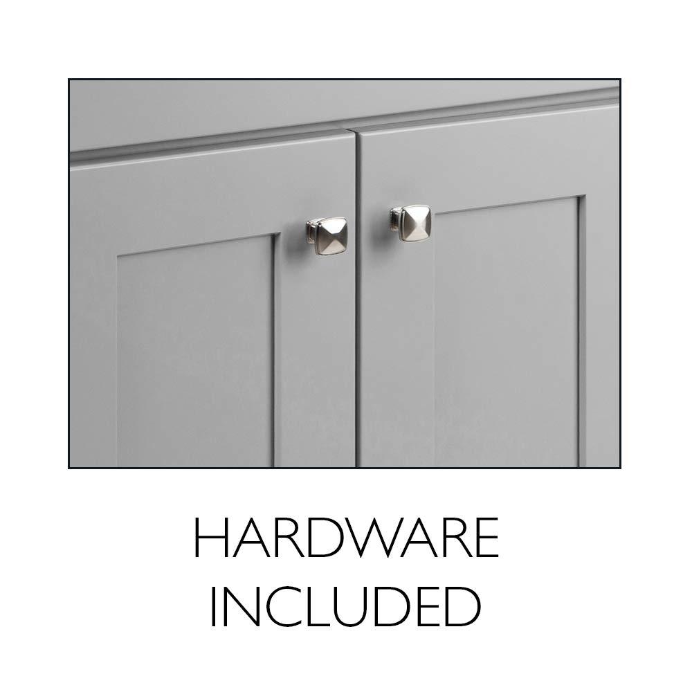 Design House Brookings 36 Inch Bathroom Vanity, Ready to Assemble, Solid Wood, Sherwin Williams – Design House, 587097