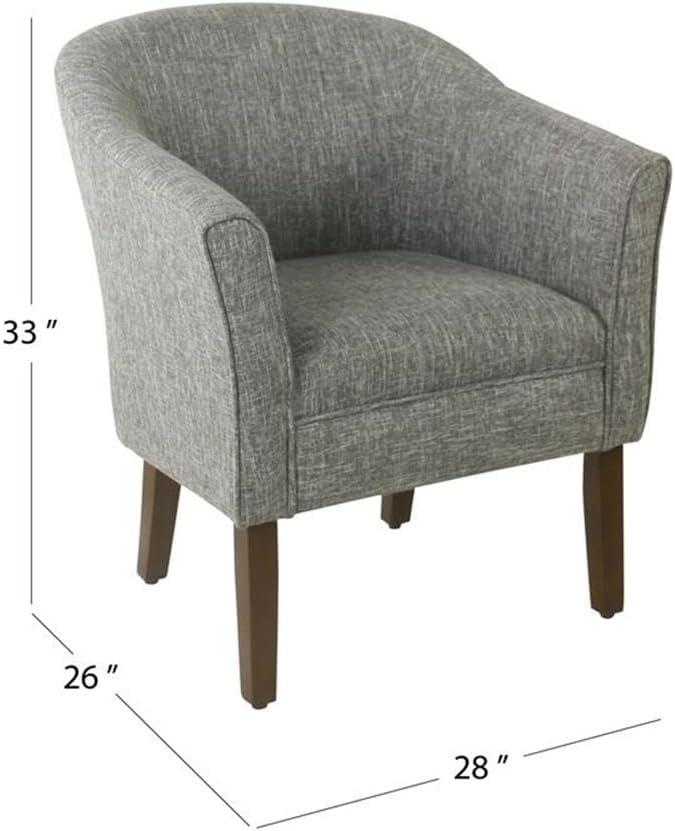 Modern Barrel Accent Chair Gray - HomePop: Upholstered Side Chair for Bedroom & Living Room, Comfort Seating