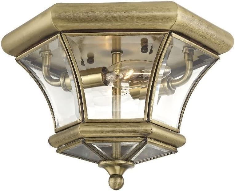 Livex Lighting Monterey/Georgetown 2 - Light Flush Mount in  Black