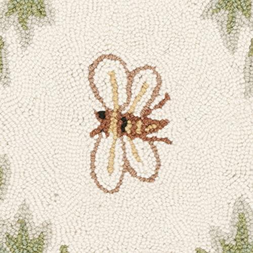 Chelsea HK55 Hand Hooked Accent Rug - Ivory/Green - 3' Round - Safavieh.