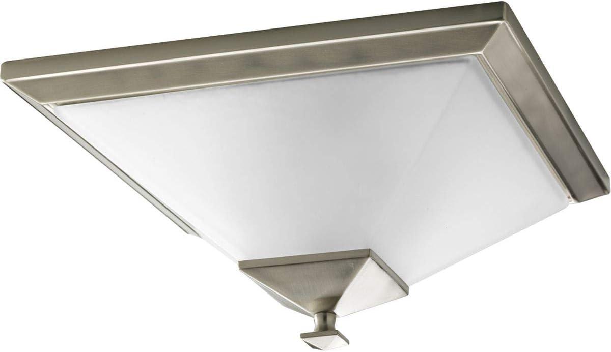 Clifton Heights Collection Brushed Nickel Two-Light 15" Flush Mount