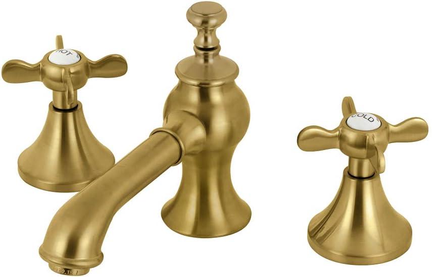 Essex Victorian-Inspired 8" Brushed Brass Widespread Bathroom Faucet