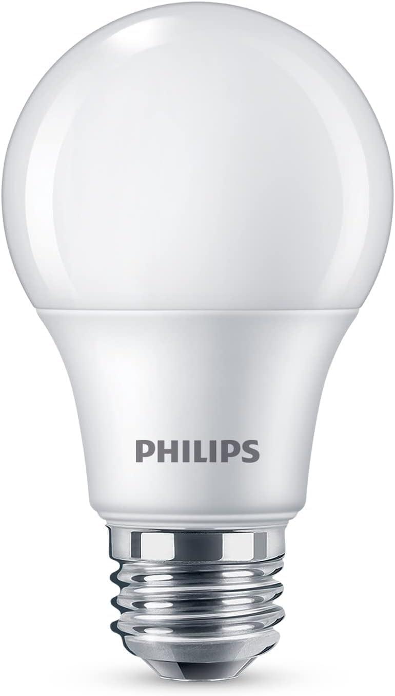 Philips LED 60-Watt A19 General Purpose Household Light Bulb, Frosted Soft White, Non-Dimmable, E26 Medium Base (4-Pack)
