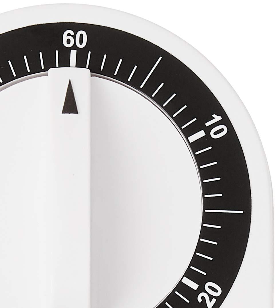 CDN 60-Minute Mechanical Cooking Timer, 2 1/2", White