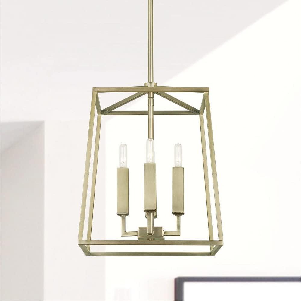 12 Inch 4 Light Foyer In Transitional Style 12 High By 15 Wide-Aged Brass Finish Capital Lighting 537641Ad