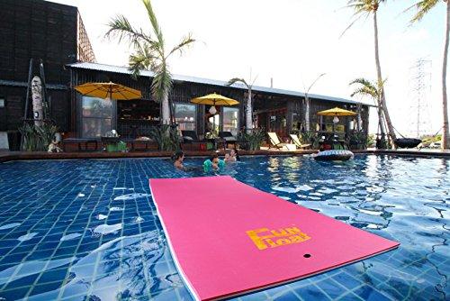Floating Water Mat, 3-Layer and 1.38 inch Thick, 18'*6'/9'*6', Swimming Island,Aqua Pad,Used in Lake,Pool,on Beach, Vacation,Water Activities,Sports,Recreations,Parties,with Mooring Device