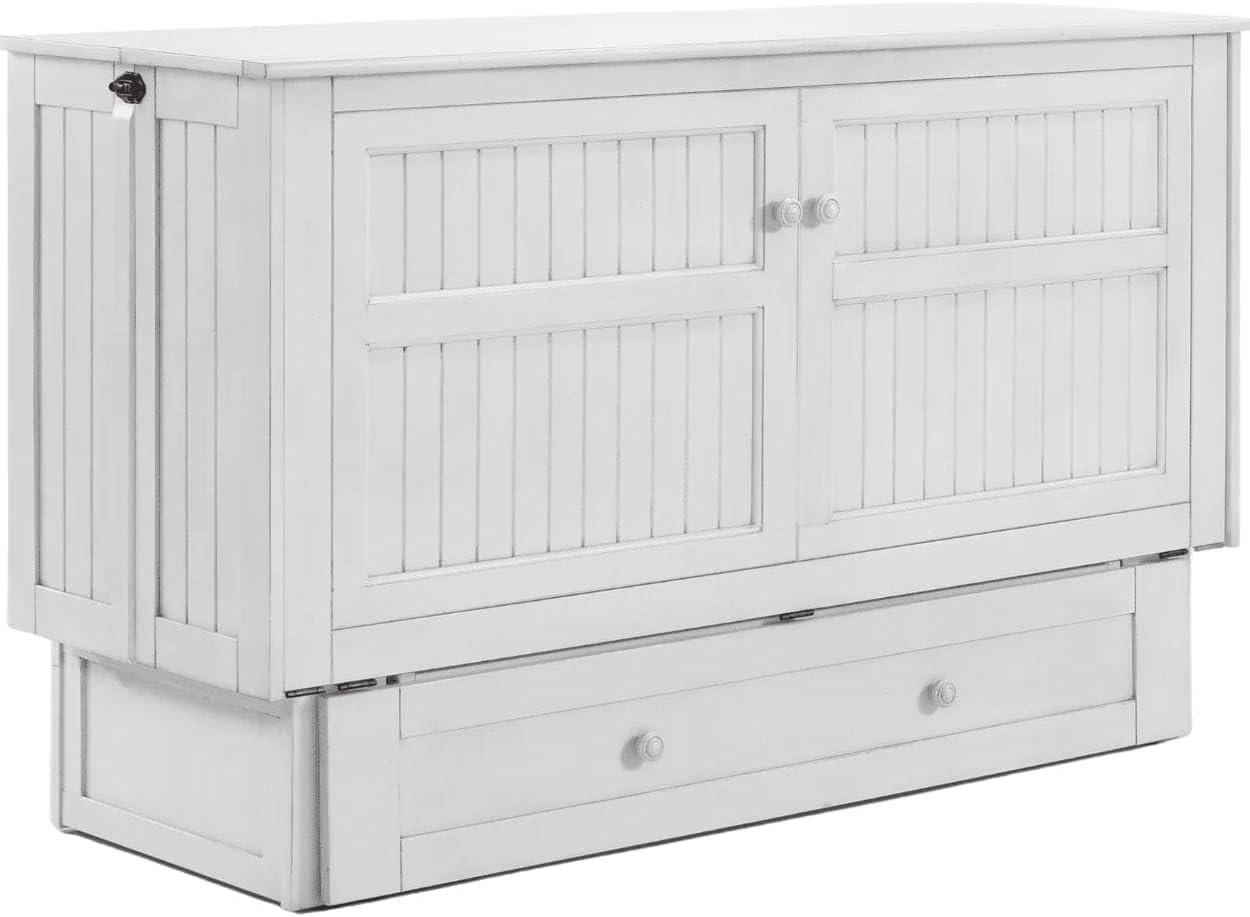 Daisy Queen Size Murphy Bed Cabinet with Storage & Charging Ports