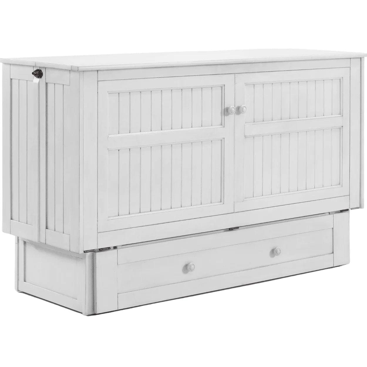 Daisy Queen Size Murphy Bed Cabinet with Storage & Charging Ports