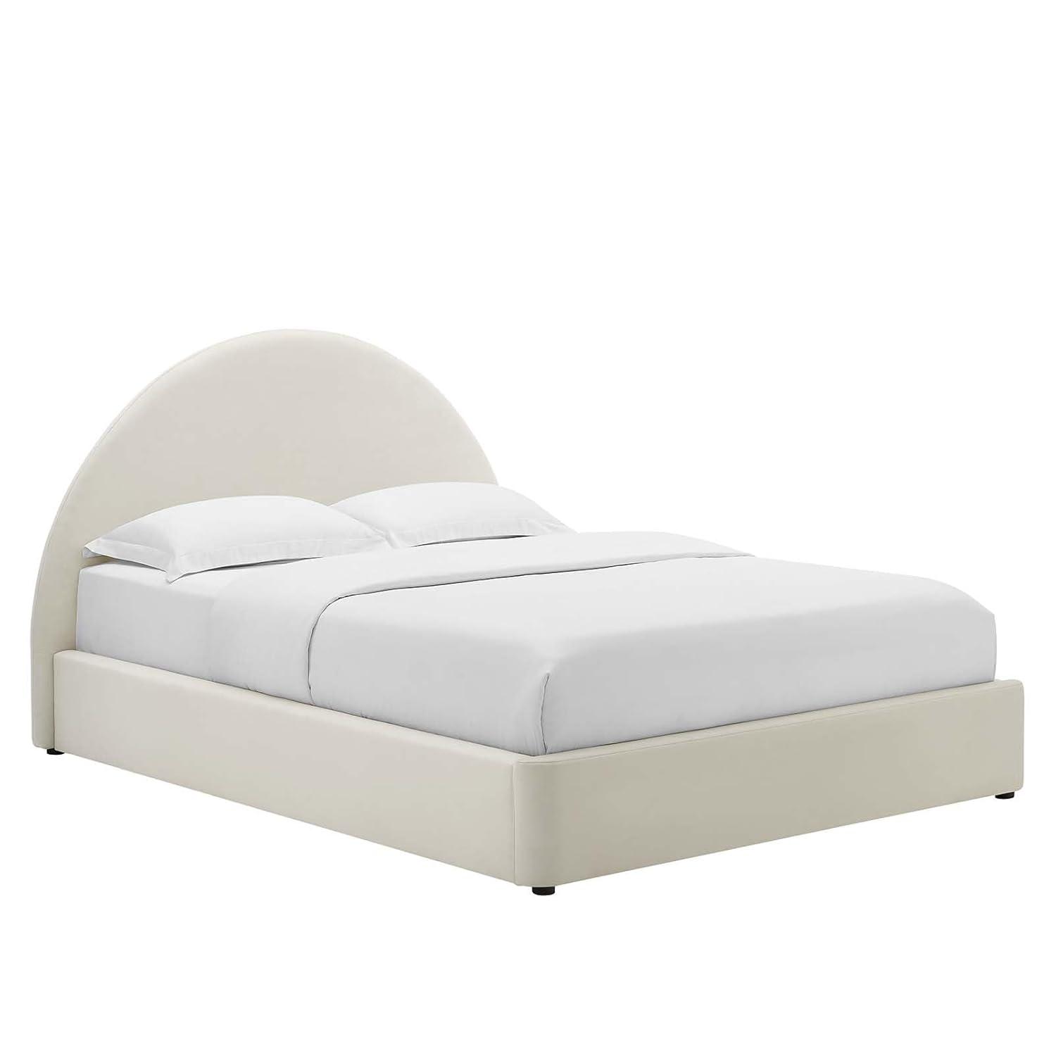 Modway Resort Performance Velvet Arched Round Platform Bed