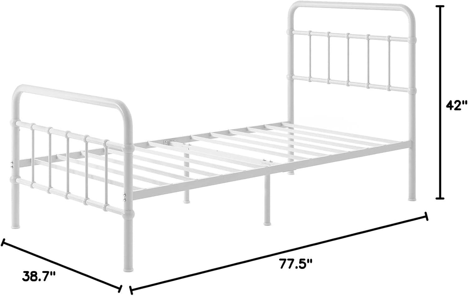 Zinus Florence 42" Modern Farmhouse Metal Platform Bed