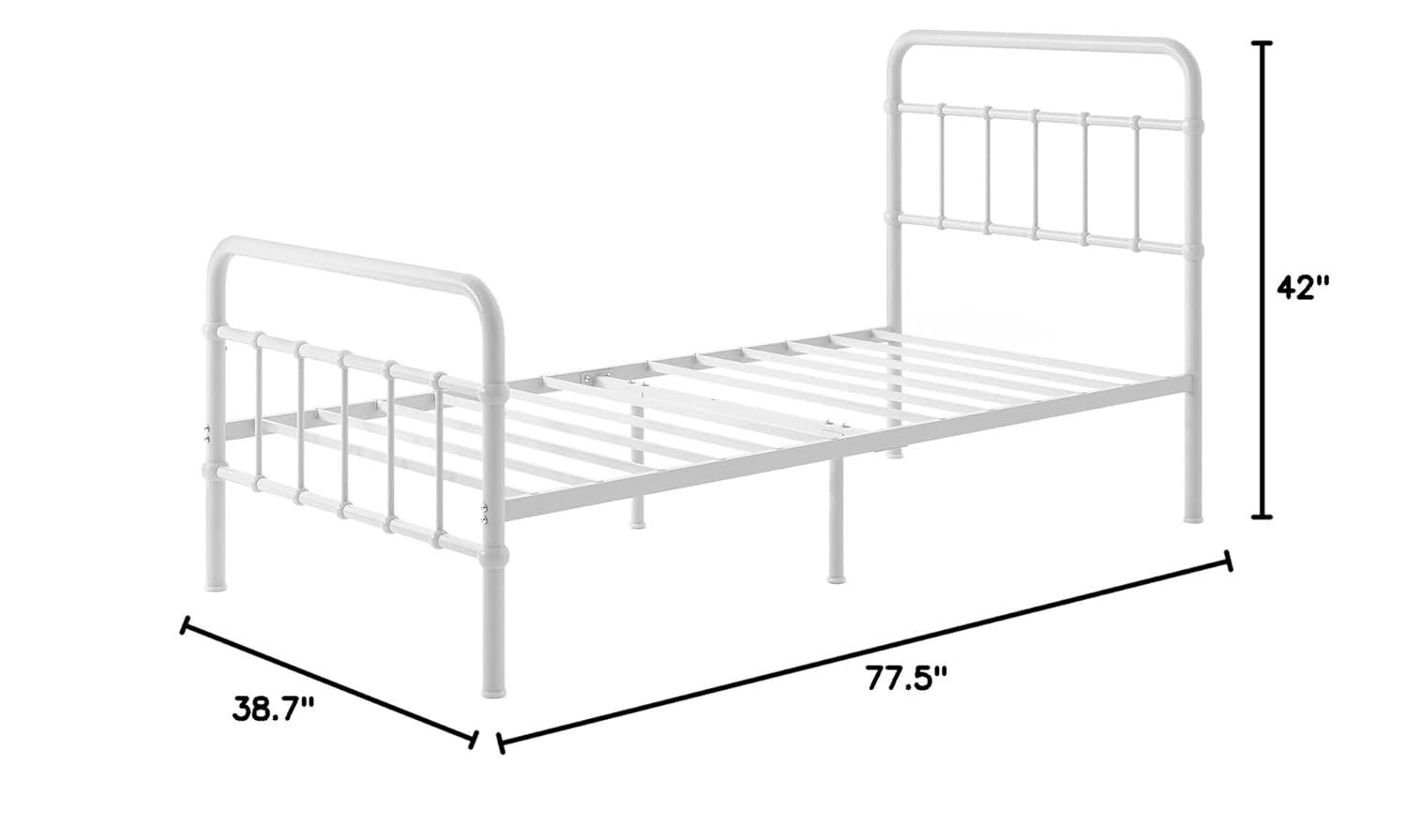 Zinus Florence 42" Modern Farmhouse Metal Platform Bed