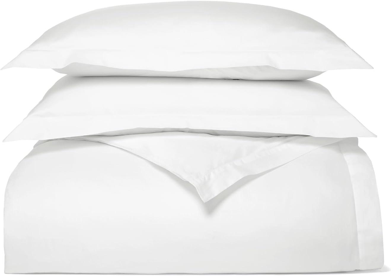 Luxurious Full/Queen White Organic Cotton Duvet Set