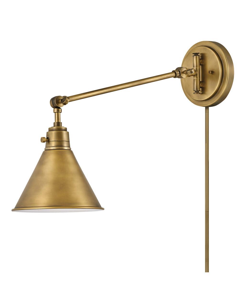 Lennon Plug-In Task Sconce - Brass