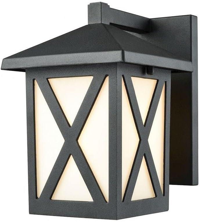 Elk Home 6-Inch Wide Outdoor Lawton Wall Sconce, Matte Black