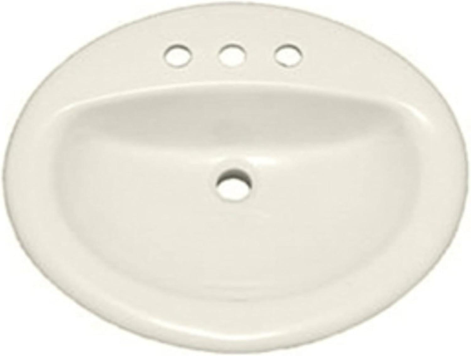Proflo 17'' Vitreous China Oval Bathroom Sink with Overflow